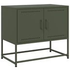 Mobile TV Verde Oliva 68,5x39x60,5 cm in Acciaio
