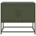 Mobile TV Verde Oliva 68,5x39x60,5 cm in Acciaio