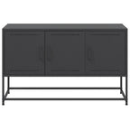 Mobile TV Nero 100,5x39x60,5 cm in Acciaio