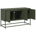 Mobile TV Verde Oliva 100,5x39x60,5 cm in Acciaio