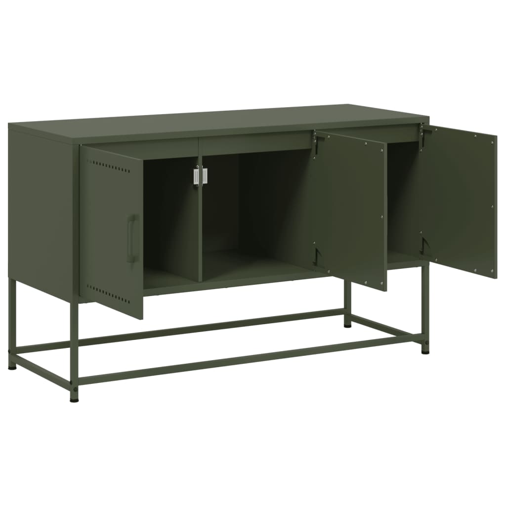 Mobile TV Verde Oliva 100,5x39x60,5 cm in Acciaio