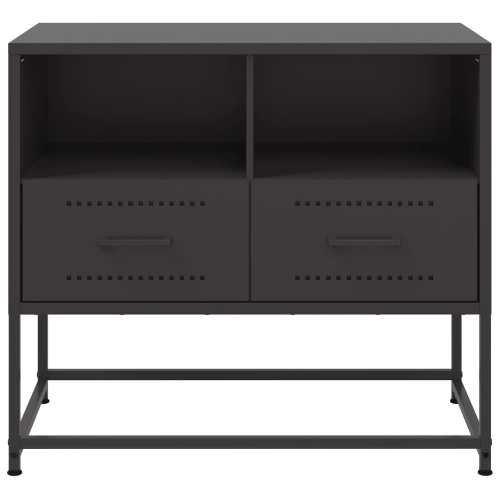 Mobile TV Nero 68x39x60,5 cm in Acciaio
