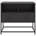 Mobile TV Nero 68x39x60,5 cm in Acciaio