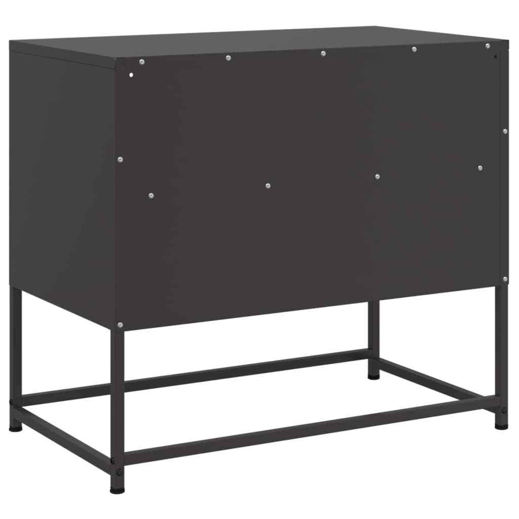 Mobile TV Nero 68x39x60,5 cm in Acciaio