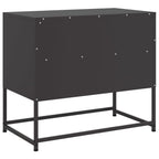 Mobile TV Nero 68x39x60,5 cm in Acciaio