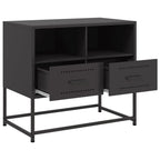 Mobile TV Nero 68x39x60,5 cm in Acciaio