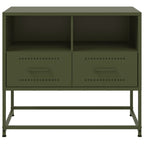 Mobile TV Verde Oliva 68x39x60,5 cm in Acciaio