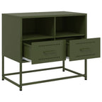 Mobile TV Verde Oliva 68x39x60,5 cm in Acciaio