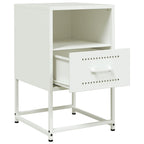 Comodino Bianco 36x39x60,5 cm in Acciaio