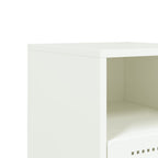 Comodino Bianco 36x39x60,5 cm in Acciaio
