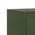 Comodino Verde Oliva 36x39x43,5 cm in Acciaio