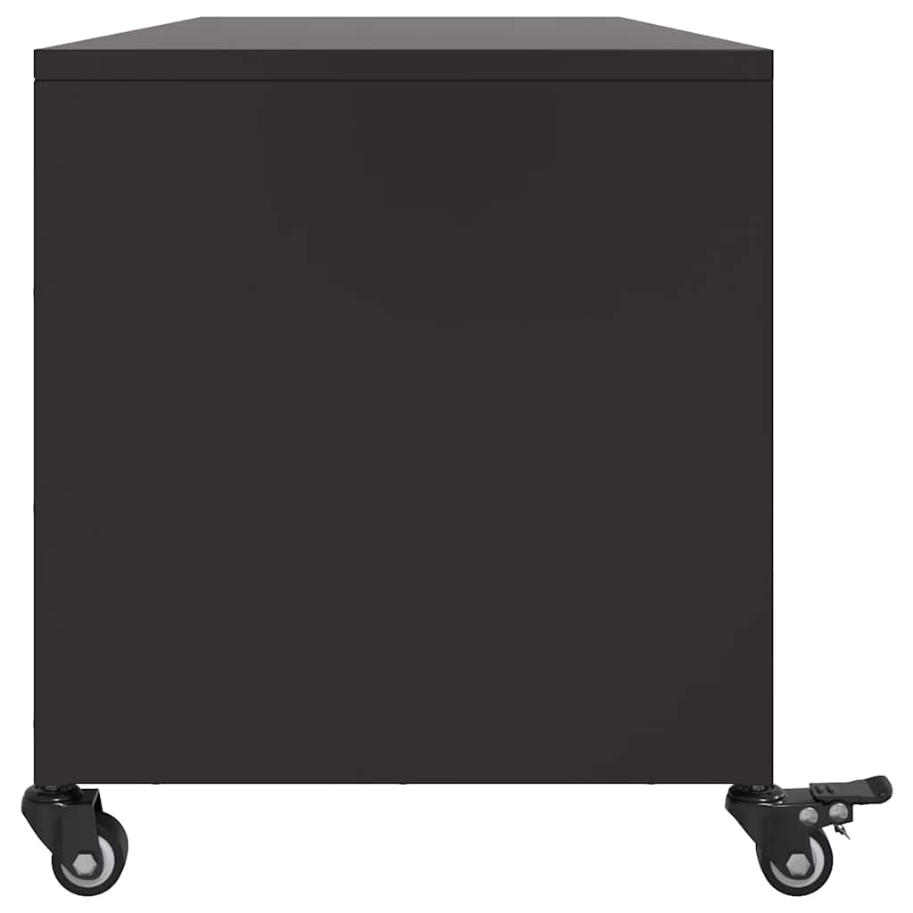 Mobile TV Nero 100,5x39x43,5 cm in Acciaio
