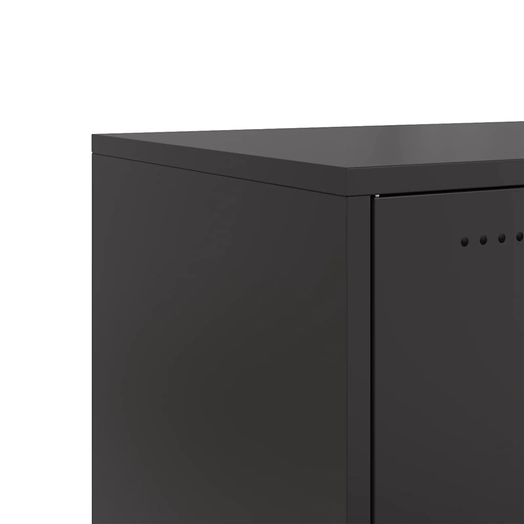 Mobile TV Nero 100,5x39x43,5 cm in Acciaio