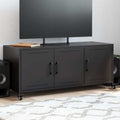 Mobile TV Nero 100,5x39x43,5 cm in Acciaio