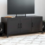 Mobile TV Nero 100,5x39x43,5 cm in Acciaio