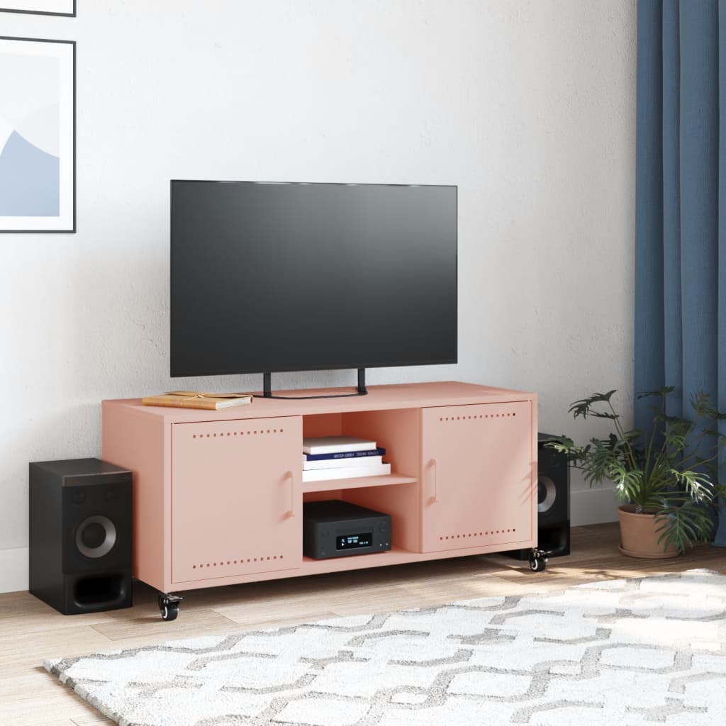 Mobile TV Rosa 100,5x39x43,5 cm in Acciaio