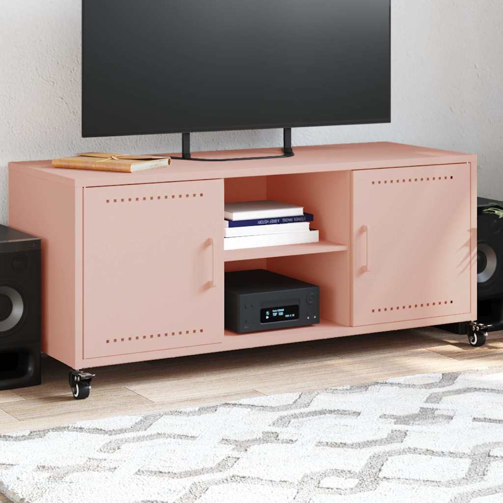 Mobile TV Rosa 100,5x39x43,5 cm in Acciaio