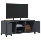 Mobile TV Antracite 100,5x39x43,5 cm Acciaio