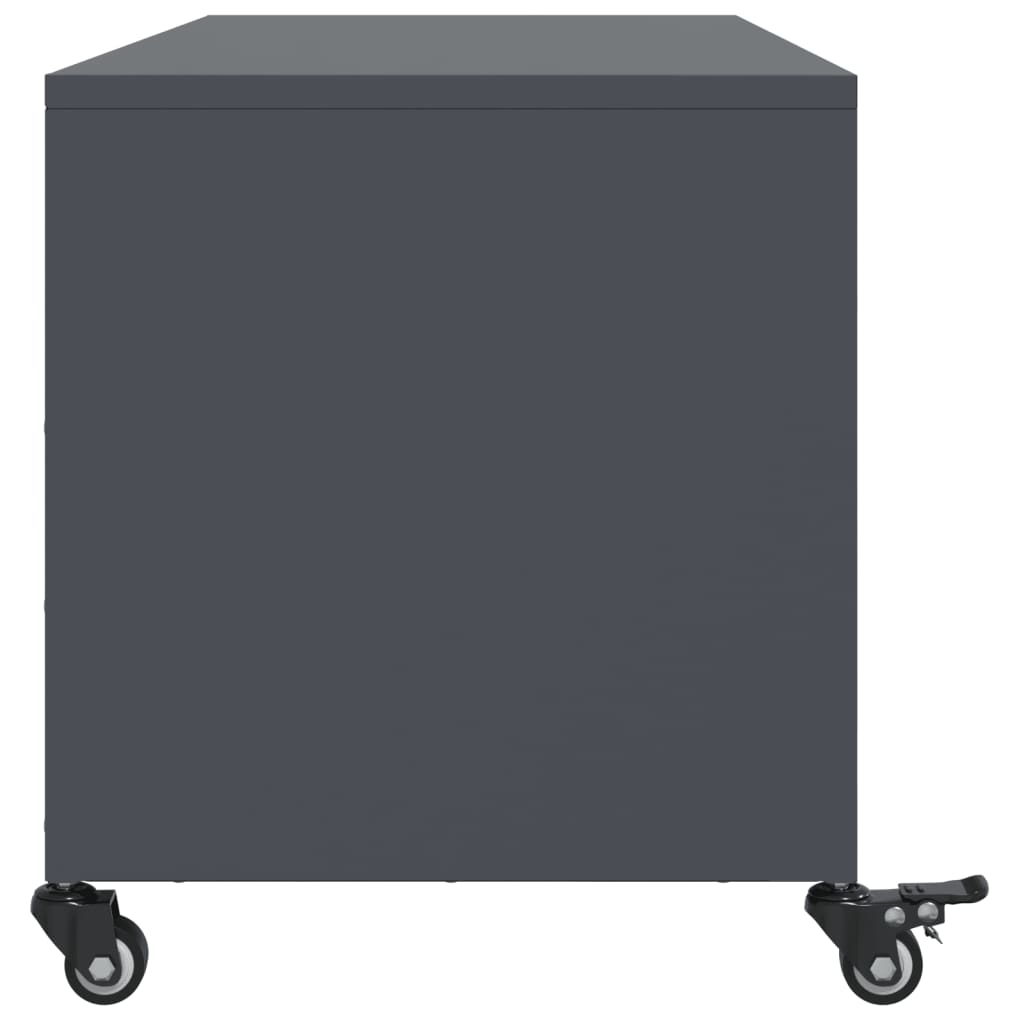 Mobile TV Antracite 100,5x39x43,5 cm Acciaio