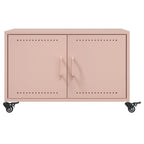 Tavolino da Salotto Rosa 100,5x39x72 cm in Acciaio