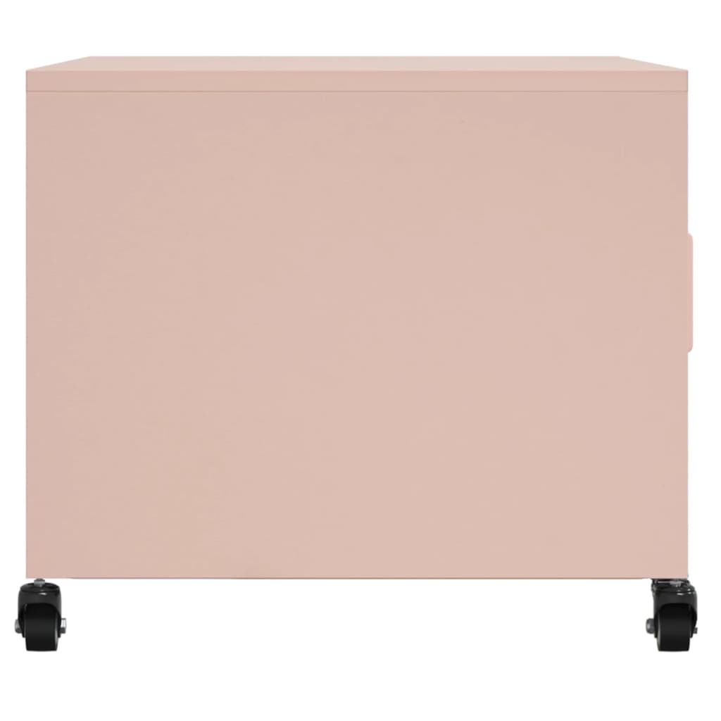 Tavolino da Salotto Rosa 100,5x39x72 cm in Acciaio