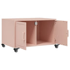 Tavolino da Salotto Rosa 100,5x39x72 cm in Acciaio