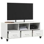 Mobile TV Bianco 100,5x39x43,5 cm in Acciaio