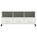 Mobile TV Bianco 100,5x39x43,5 cm in Acciaio