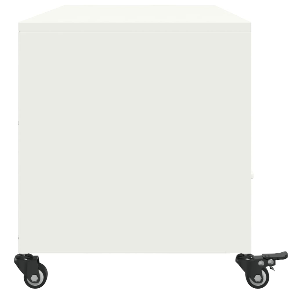 Mobile TV Bianco 100,5x39x43,5 cm in Acciaio