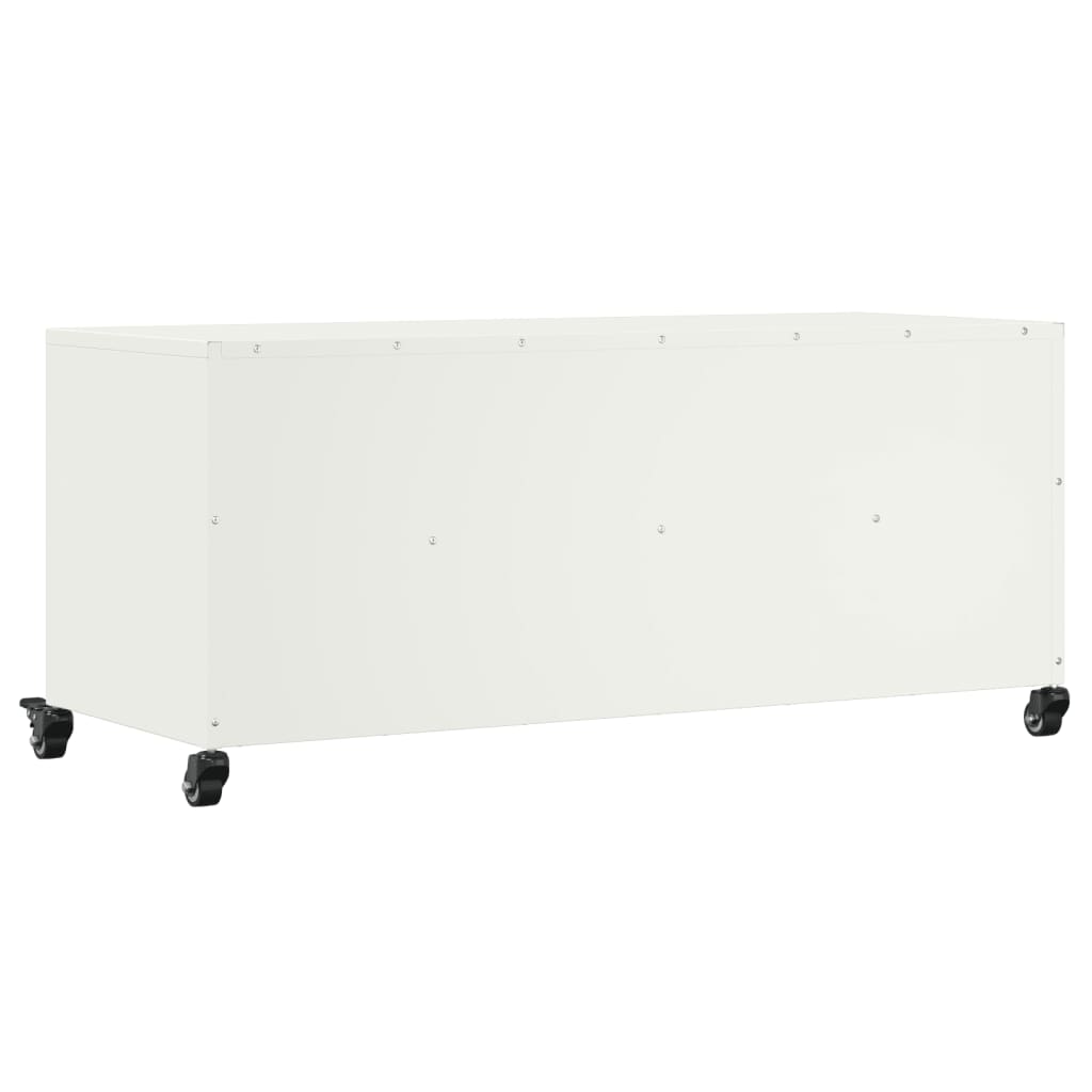 Mobile TV Bianco 100,5x39x43,5 cm in Acciaio