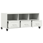 Mobile TV Bianco 100,5x39x43,5 cm in Acciaio