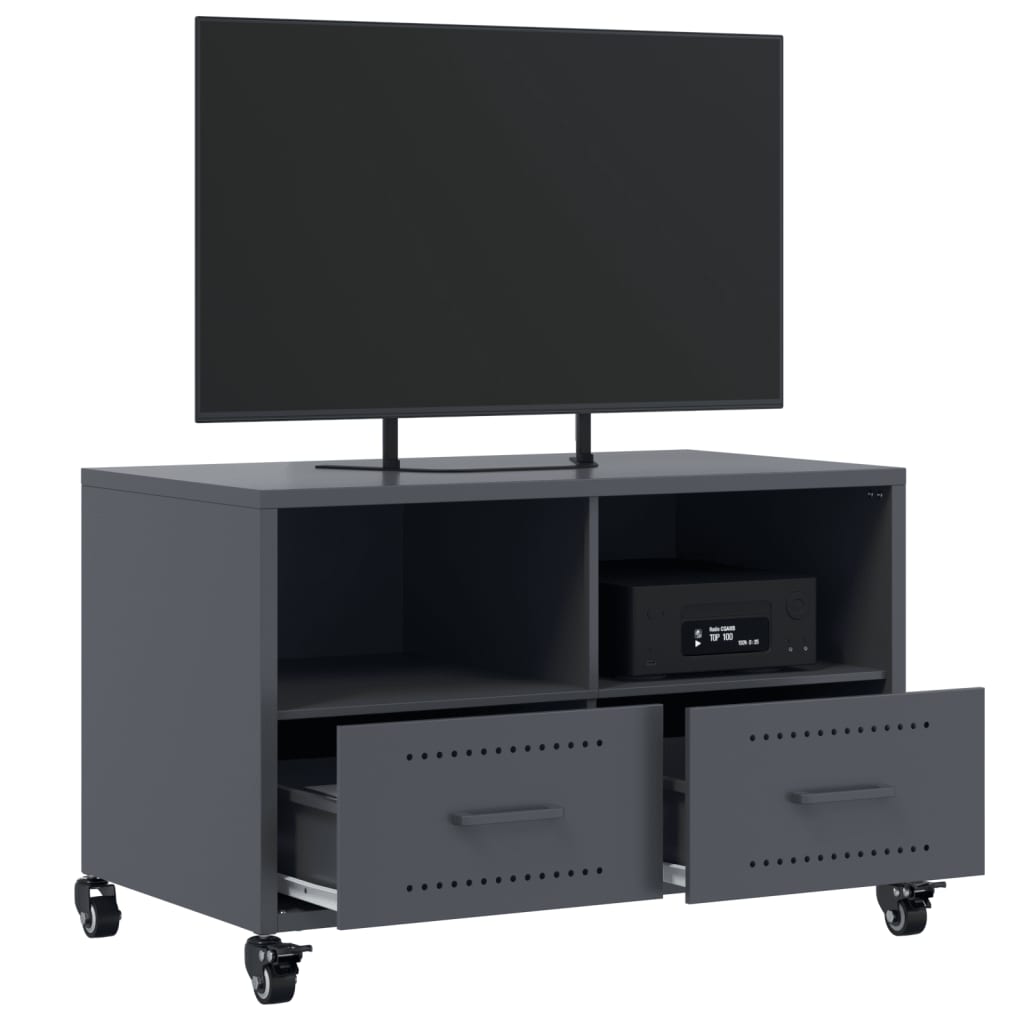 Mobile TV Antracite 68x39x43,5 cm in Acciaio