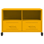 Mobile TV Giallo Senape 68x39x43,5cm Acciaio Laminato a Freddo