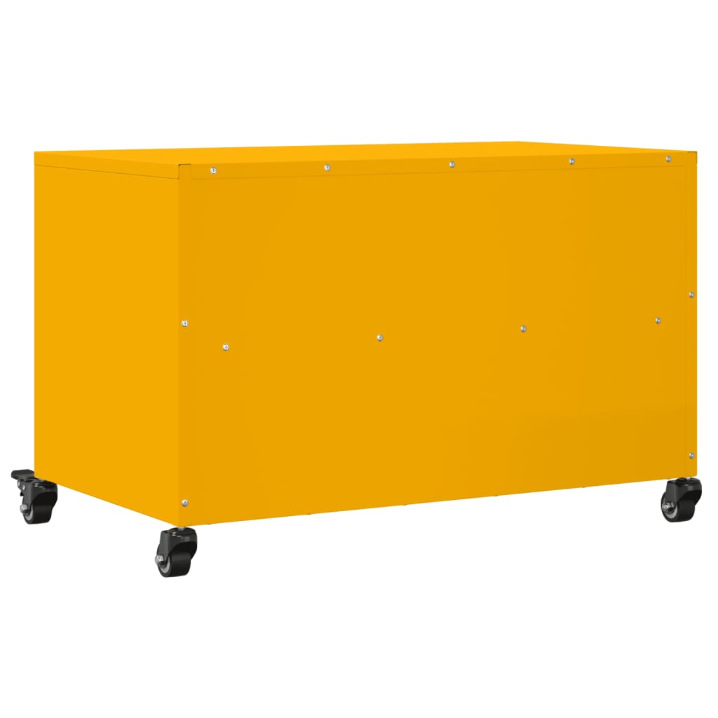 Mobile TV Giallo Senape 68x39x43,5cm Acciaio Laminato a Freddo