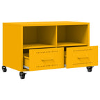 Mobile TV Giallo Senape 68x39x43,5cm Acciaio Laminato a Freddo