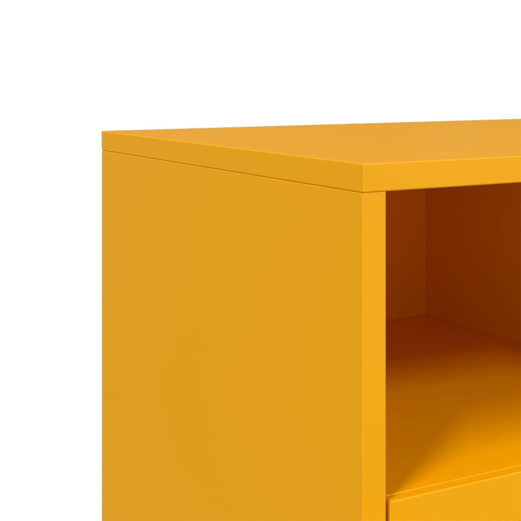 Mobile TV Giallo Senape 68x39x43,5cm Acciaio Laminato a Freddo