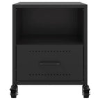 Comodini 2 pz Neri 36x39x43,5 cm in Acciaio