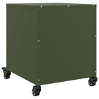 Comodino Verde Oliva 36x39x43,5 cm in Acciaio