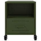 Comodini 2 pz Verde Oliva 36x39x43,5 cm in Acciaio