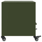 Comodini 2 pz Verde Oliva 36x39x43,5 cm in Acciaio