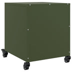 Comodini 2 pz Verde Oliva 36x39x43,5 cm in Acciaio