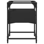 Comodini 2 pz Neri 40x40x55 cm in Legno Multistrato