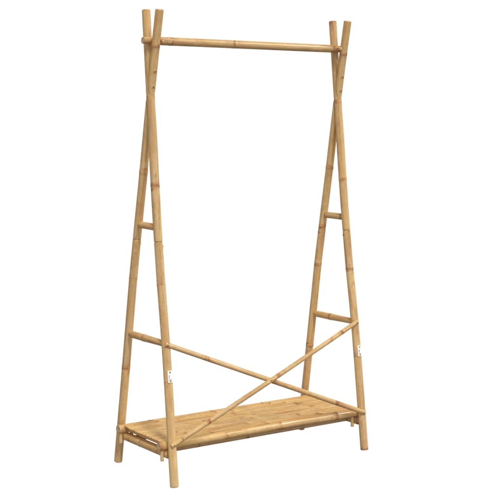 Appendiabiti con Ripiano 102x50x190 cm in Bambù