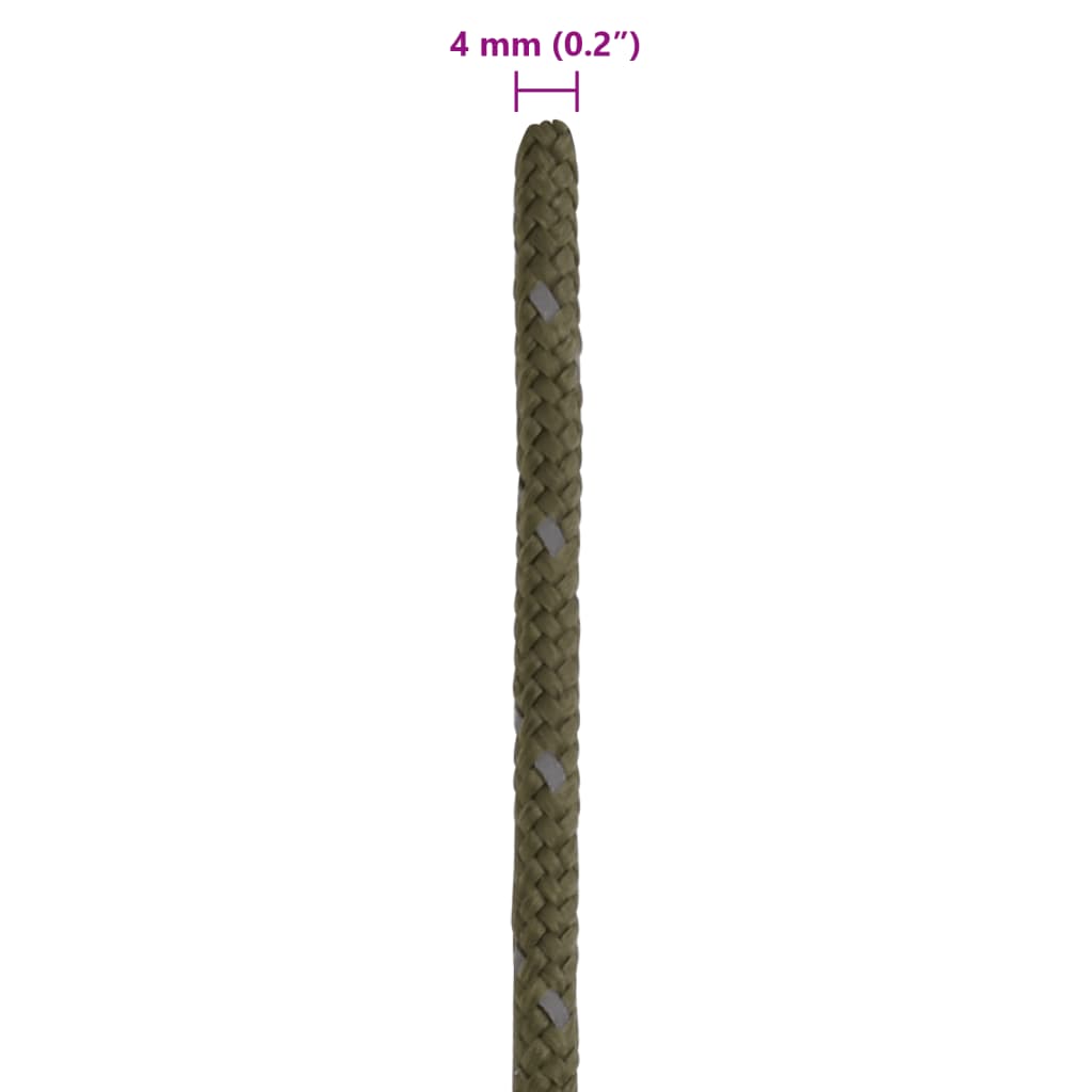 Corda Tenda con Strisce Riflettenti e Chiavi 50 m 4 mm