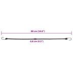 Corde Elastiche con Strisce Riflettenti e Ganci 50 pz 88 cm