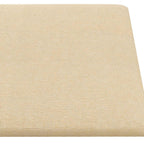 Testiera da Parete 12 pcs Crema 30 x 15 cm Tessuto