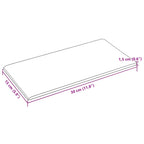 Testiera da Parete 12 pcs Crema 30 x 15 cm Tessuto