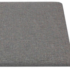 Testiera da Parete 12 pcs Grigio chiaro 30 x 15 cm Tessuto