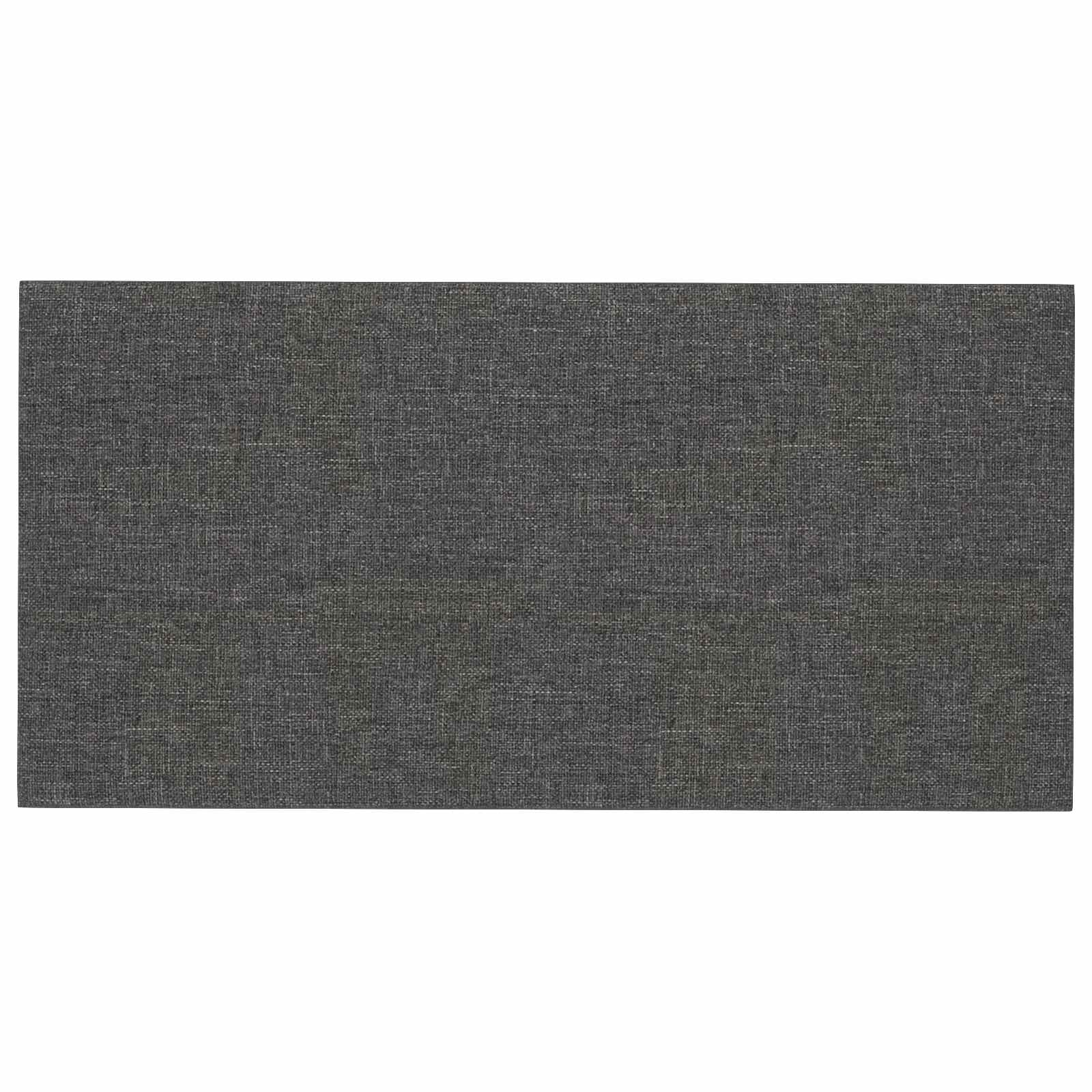 Testiera da Parete 12 pcs Grigio scuro 30 x 15 cm Tessuto