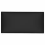 Testiera da Parete 12 pcs Nero 30 x 15 cm Tessuto